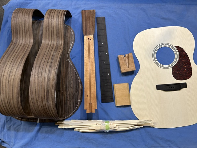 M / 0000 28 style kit , East Indian rosewood red spruce top. 5/16 red spruce braces - Image 2