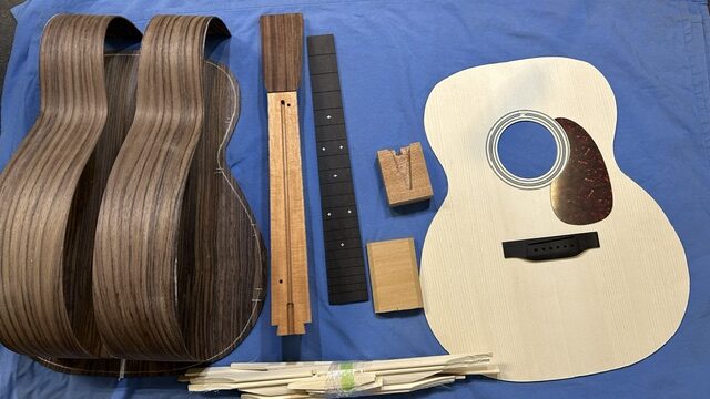 M / 0000 28 style kit , East Indian rosewood red spruce top. 5/16 red spruce braces - Image 3