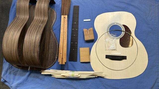 M / 0000 28 style kit , East Indian rosewood red spruce top. 5/16 red spruce braces - Image 4