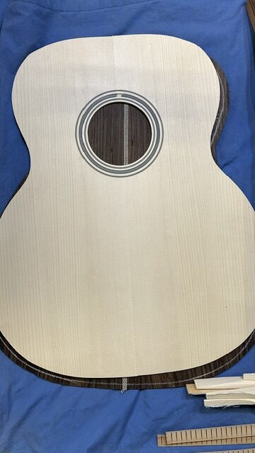 M / 0000 28 style kit , East Indian rosewood red spruce top. 5/16 red spruce braces - Image 7
