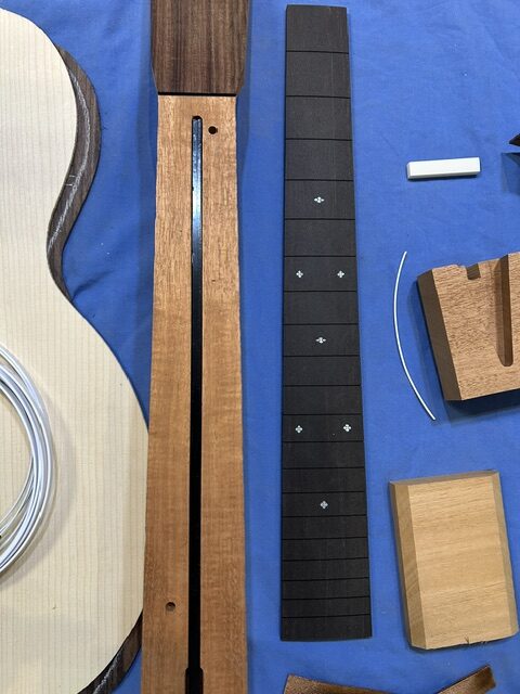 M / 0000 28 style kit , East Indian rosewood red spruce top. 5/16 red spruce braces - Image 9
